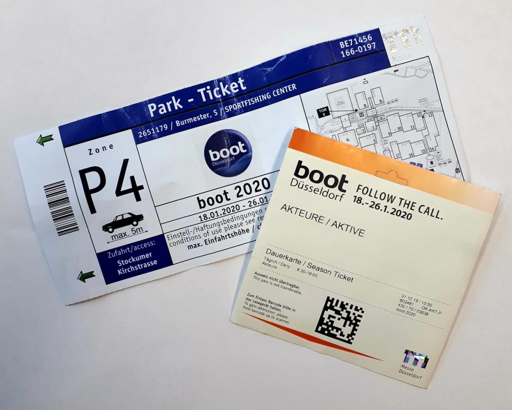 Entrance ticket and parking ticket trade fair